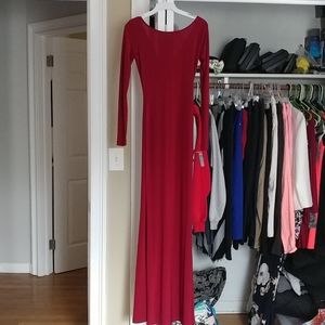 Long sleeve, floor length dress